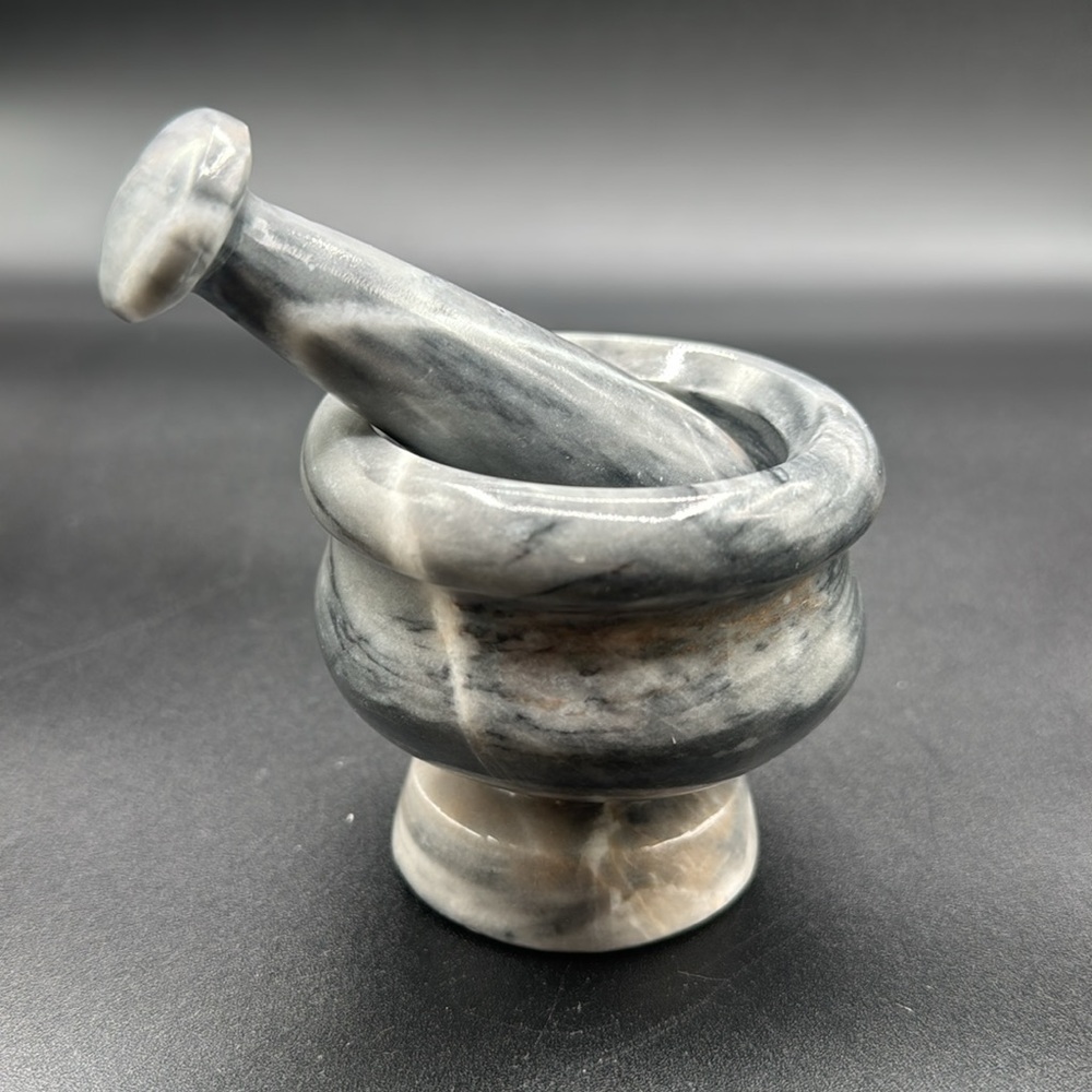 Grey Mortar and Pestle Set Medium